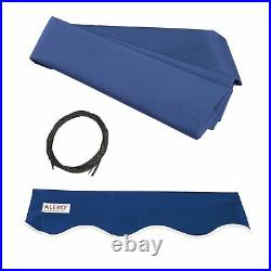 ALEKO Motorized Retractable Patio Awning 20 X 10 Ft Blue Color