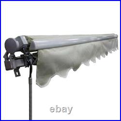 ALEKO Motorized Retractable Patio Awning 20 X 10 Ft Ivory Color