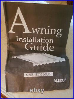 ALEKO Motorized Retractable Patio Awning 20x10 with Remote