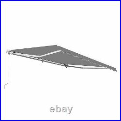 ALEKO Motorized Retractable Patio Sun Shade Deck Awning 6.5X5 feet Grey