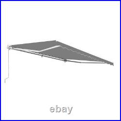 ALEKO Refurbished 13 X 10 Ft Retractable Home Patio Canopy Awning Grey Color
