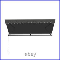 ALEKO Retractable Home Garden Patio Canopy Awning 12 x 10 ft Black Color
