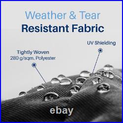 ALEKO Retractable Home Garden Patio Canopy Awning 12 x 10 ft Black Color