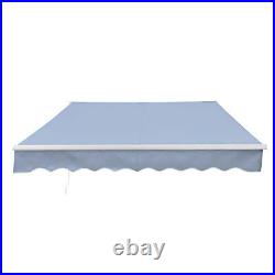 ALEKO Retractable Home Patio 12 x 10 feet Awning Silver Gray Canopy Sunshade