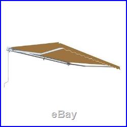 ALEKO Retractable Patio Awning 10 X 8 Ft Deck Sunshade Sand Color