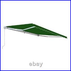 ALEKO Retractable Patio Awning 13 X 10 Ft Deck Sunshade Canopy Green Color