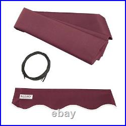 ALEKO Retractable Patio Awning 8 X 6.5 Ft Deck Sunshade Burgundy Color