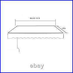 ALEKO Retractable Patio Awning 8 X 6.5 Ft Deck Sunshade Burgundy Color