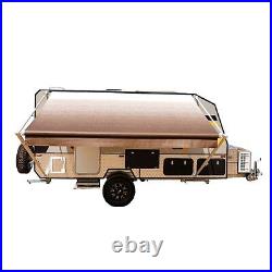 ALEKO Retractable RV Awning 20X8 ft Patio Camping Vinyl Waterproof Canopy Brown