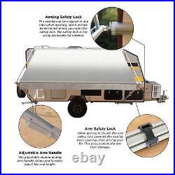 ALEKO Retractable RV Awning 20X8 ft Patio Camping Vinyl Waterproof Canopy Brown