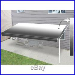 ALEKO Retractable RV or Home Patio Awning 20Ft X 8Ft White to Black Fade Color
