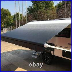 ALEKO Retractable RV or Home Patio Awning White to Black Fade Color 13Ft X 8Ft