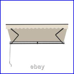 ALEKO Sunshade Black Frame Retractable Home Patio Canopy Awning 12 x 10 ft Ivory