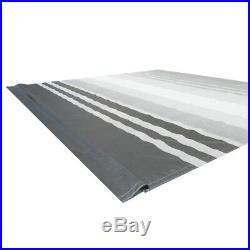 ALEKO Vinyl RV Awning Fabric Replacement 12X8 ft Black Stripes Color