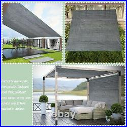 ALION 75% Sun Block Backyard Fence Mesh Fabric Cover in Black with Lock Holes DIY