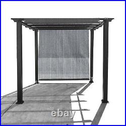 ALION HDPE Pergola Replacement Cover Panel with Rod Pockets in Grey (Custom Sizes)