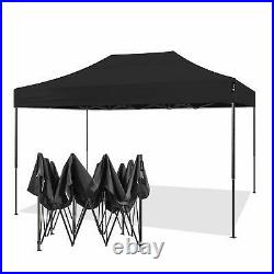 AMERICAN PHOENIX 10x15 Ft Black Pop Up Canopy Tent Portable Commercial Instant