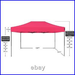 AMERICAN PHOENIX 10x15 Ft Pop Up Canopy Tent (Black Frame, Nine Colors)