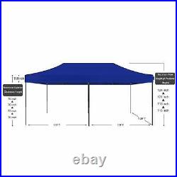 AMERICAN PHOENIX 10x20 Ft Blue Canopy Tent Pop Up Portable Instant Commercial