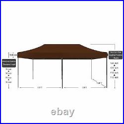 AMERICAN PHOENIX 10x20 Ft Brown Canopy Tent Pop Up Portable Instant Heavy Duty