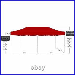 AMERICAN PHOENIX 10x20 Ft Red Canopy Tent Pop Up Portable Instant Commercial
