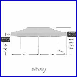 AMERICAN PHOENIX 10x20 Ft White Canopy Tent Pop Up Portable Instant Commercial