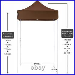 AMERICAN PHOENIX 5x5 Pop Up Outdoor Canopy Tent (White Frame)