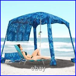 AMMSUN Beach Cabana, 6.2'×6.2' Beach Canopy, Easy Set up and Take Down, Cool Beach