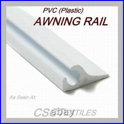 AWNING RAIL CSCTextiles 60L/pcs x6 = 30ft White-PVC For AwningMarine
