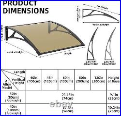 Aluminum Alloy Window Awning Door Canopy Solid Polycarbonate Outdoor Shelter