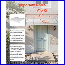 Aluminum Awning 60 X 42 In, Lightweight and Stable Aluminum Awnings, Protection