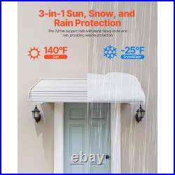 Aluminum Awning 60 X 42 In, Lightweight and Stable Aluminum Awnings, Protection