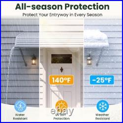 Aluminum Window Awning Door Canopy Arc-Shaped Solid Metal Exterior Awning