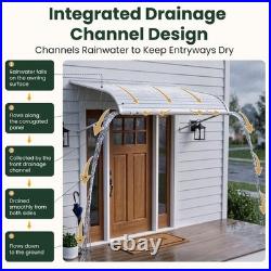 Aluminum Window Awning Door Canopy Arc-Shaped Solid Metal Exterior Awning