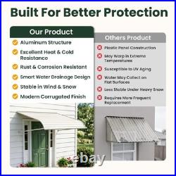 Aluminum Window Awning Door Canopy Arc-Shaped Solid Metal Exterior Awning