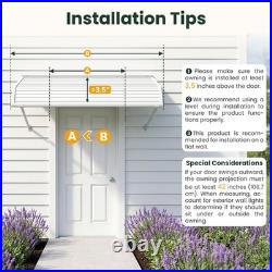 Aluminum Window Awning Door Canopy Arc-Shaped Solid Metal Exterior Awning