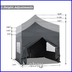 Aoodor 10 x 10 FT. Commercial Instant Pop Up Canopy Tent with Windows Sidewalls