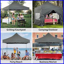 Aoodor 10'x10' Pop Up Canopy Tent Outdoor Party Canopy Gazebo Event withSidewalls