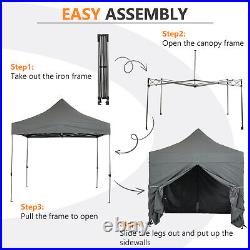 Aoodor 10'x10' Pop Up Canopy Tent Outdoor Party Canopy Gazebo Event withSidewalls