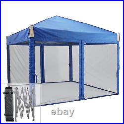 Aoodor 12'x12'/10'x10' Pop Up Canopy Tent Portable Shade Canopy with Mesh