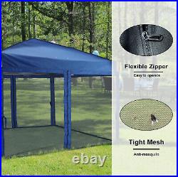 Aoodor 12'x12'/10'x10' Pop Up Canopy Tent Portable Shade Canopy with Mesh