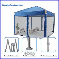 Aoodor 12'x12'/10'x10' Pop Up Canopy Tent Portable Shade Canopy with Mesh