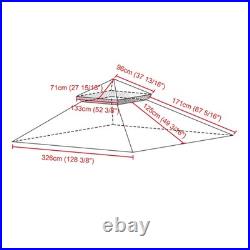 Aplus 10.6'x10.6' Gazebo Top Replacement for Customized Model Patio Light Beige