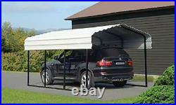 Arrow 10' x 15' x 7' 29-Gauge Carport with Galvanized Steel Roof Panels, 10'