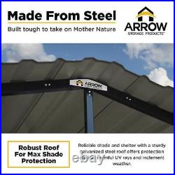 Arrow Storage Products Carport, 10 ft. X 15 ft. X 7 ft. Charcoal