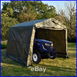 Auto Shelter 10x10x8ft Portable Garage Storage Shed Steel Canopy Carport Tent
