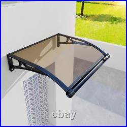 Awning for Window Door Canopy with Aluminum Bracket Gutter Polycarbonate Board