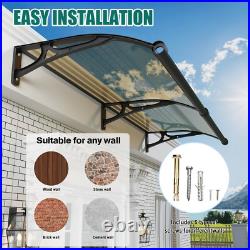 Awning for Window Door Canopy with Aluminum Bracket Gutter Polycarbonate Board