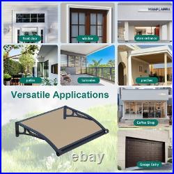 Awning for Window Door Canopy with Aluminum Bracket Gutter Polycarbonate Board
