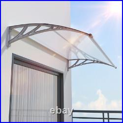 Awning for Window Door PC Panels Outdoor Rain Snow Sunlight Protection
